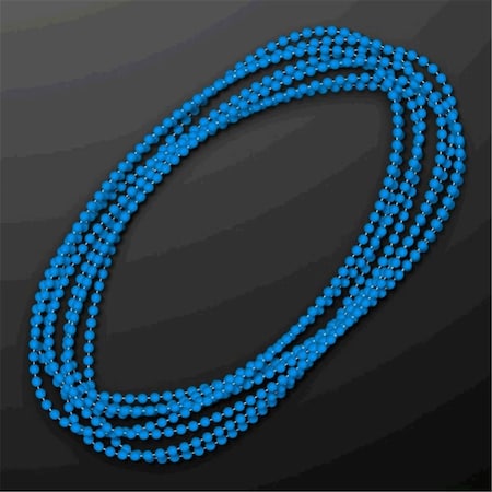 Endless Games Smooth Round Opaque Bead Mardi Gras Necklace, Blue, 12PK EN2800535